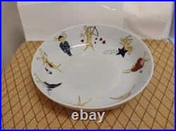 Pottery Barn 8 Reindeer 14 Round X 3.5 Tall Salad Serving Bowl Retired