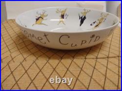 Pottery Barn 8 Reindeer 14 Round X 3.5 Tall Salad Serving Bowl Retired
