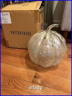 Pottery Barn Antique Mercury Glass Pumpkin New In Box