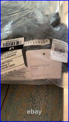 Pottery Barn Black Cat Halloween Pillow 15 inches NEW WITH TAGS