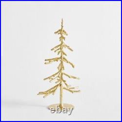 Pottery Barn Brass Finish Sculpted Tree Medium 14 New