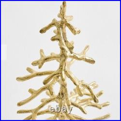 Pottery Barn Brass Finish Sculpted Tree Medium 14 New