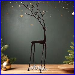 Pottery Barn Bronze Sculpted Reindeer Large 28H