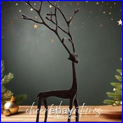 Pottery Barn Bronze Sculpted Reindeer Large 28H