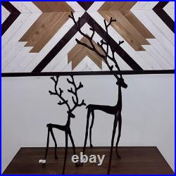Pottery Barn Bronze Sculpted Reindeer Size Large & Medium NEW Pottery Barn Bronze Sculpted Reindeer Size Large & Medium NEW