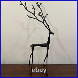 Pottery Barn Bronze Sculpted Reindeer Size Large & Medium NEW Pottery Barn Bronze Sculpted Reindeer Size Large & Medium NEW