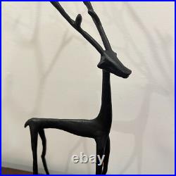 Pottery Barn Bronze Sculpted Reindeer Size Large & Medium NEW Pottery Barn Bronze Sculpted Reindeer Size Large & Medium NEW