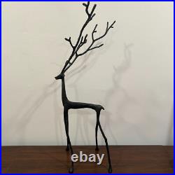 Pottery Barn Bronze Sculpted Reindeer Size Large & Medium NEW Pottery Barn Bronze Sculpted Reindeer Size Large & Medium NEW