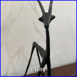 Pottery Barn Bronze Sculpted Reindeer Size Large & Medium NEW Pottery Barn Bronze Sculpted Reindeer Size Large & Medium NEW