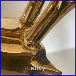 Pottery Barn Candelabra Brass Deer 10 Votive Candle Holder Reindeer 20 Heavy