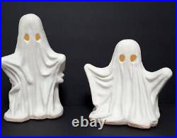 Pottery Barn Ceramic Ghosts s/2 New
