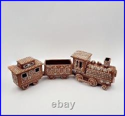 Pottery Barn Ceramic Gingerbread Train Christmas NEW