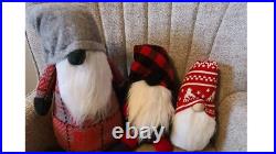 Pottery Barn Christmas GNOME Shaped Pillows Set of 3 Large, Medium, Small