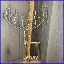 Pottery Barn Christmas LARGE BRASS MERRY REINDEER 25H x 17W x 4D New With Tag