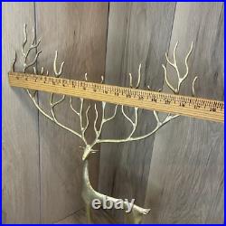 Pottery Barn Christmas LARGE BRASS MERRY REINDEER 25H x 17W x 4D New With Tag