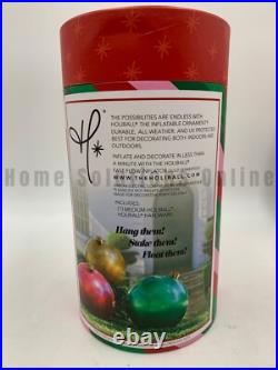 Pottery Barn Decorative Holiballs Inflatable Oversized Ornaments 18D S/5 #X715