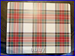Pottery Barn Disney holiday PLAID placemat Stewart Birthday Country party SET 4