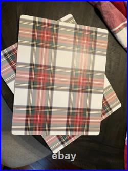 Pottery Barn Disney holiday PLAID placemat Stewart Birthday Country party SET 4