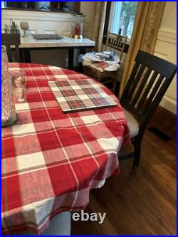 Pottery Barn Disney holiday PLAID placemat Stewart Birthday Country party SET 4