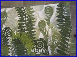Pottery Barn Embroidered Fern Pillow Cover 30W X 20 lumbar New w tags