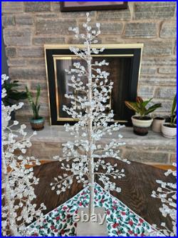 Pottery Barn FACETED MIRROR GLASS 22 LARGE & 18 MEDIUM TREES Set of 3