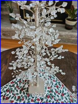 Pottery Barn FACETED MIRROR GLASS 22 LARGE & 18 MEDIUM TREES Set of 3