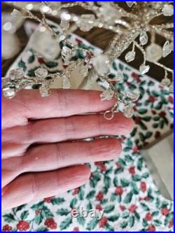 Pottery Barn FACETED MIRROR GLASS 22 LARGE & 18 MEDIUM TREES Set of 3