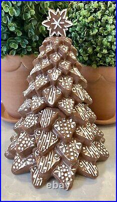 Pottery Barn Gingerbread Christmas Tree Stoneware Cookie Jar