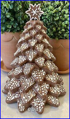 Pottery Barn Gingerbread Christmas Tree Stoneware Cookie Jar