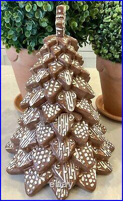 Pottery Barn Gingerbread Christmas Tree Stoneware Cookie Jar