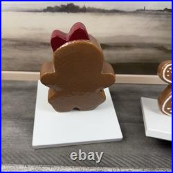 Pottery Barn Gingerbread Mr. Spice & Mrs. Spice Christmas Stocking Holders Set/2