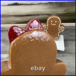 Pottery Barn Gingerbread Mr. Spice & Mrs. Spice Christmas Stocking Holders Set/2