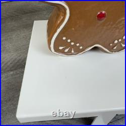 Pottery Barn Gingerbread Mr. Spice & Mrs. Spice Christmas Stocking Holders Set/2