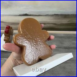 Pottery Barn Gingerbread Mr. Spice & Mrs. Spice Christmas Stocking Holders Set/2