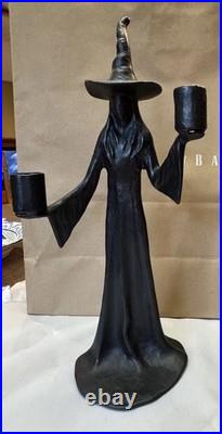 Pottery Barn Halloween Double Witch Candle Holder Holders Bronze NEW