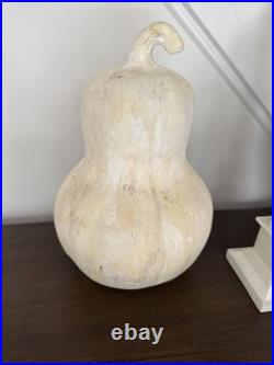Pottery Barn Handcrafted Large Terracotta Gourd Pumpkin