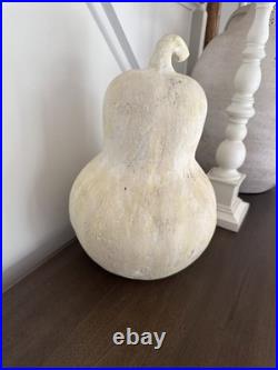 Pottery Barn Handcrafted Large Terracotta Gourd Pumpkin