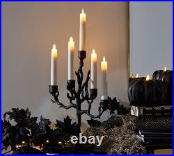 Pottery Barn Haunted Tree Gothic Black Candelabra 13 h Halloween New