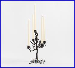 Pottery Barn Haunted Tree Gothic Black Candelabra 13 h Halloween New