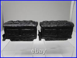 Pottery Barn Holiday 4 Pc Train Stocking Holders Bronze Finish in Orig Boxes