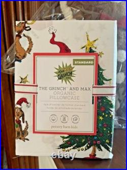 Pottery Barn Holiday Gingerbread Grinch Christmas Seuss Disney wool pillow SET h