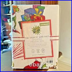 Pottery Barn Holiday Gingerbread Grinch Christmas Seuss Disney wool pillow SET h
