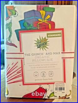 Pottery Barn Holiday Gingerbread Grinch Christmas Seuss Disney wool pillow SET h