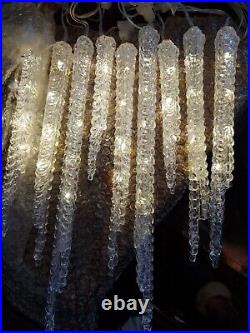 Pottery Barn Icicle String Lights, NIB, Clear, 10 Ft. Indoor/Outdoor. Free Ship