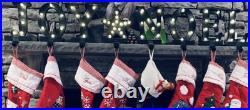 Pottery Barn JOY NOEL Lighted Stocking Holders RARE