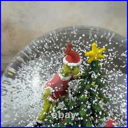 Pottery Barn Kids Dr. Seuss's The Grinch Light-Up Christmas Snow Globe Flaws NIB