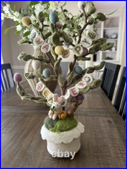 Pottery Barn Kids Felted Easter Egg Tabletop Tree NWOT OB READ
