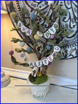 Pottery Barn Kids Felted Easter Egg Tabletop Tree NWOT OB READ