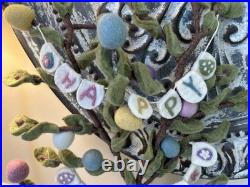 Pottery Barn Kids Felted Easter Egg Tabletop Tree NWOT OB READ