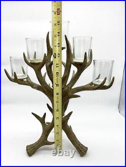 Pottery Barn Like Antler Hurricane 5 Candle Holder Decor Christmas Centerpiece Pottery Barn Like Antler Hurricane 5 Candle Holder Decor Christmas Centerpiece